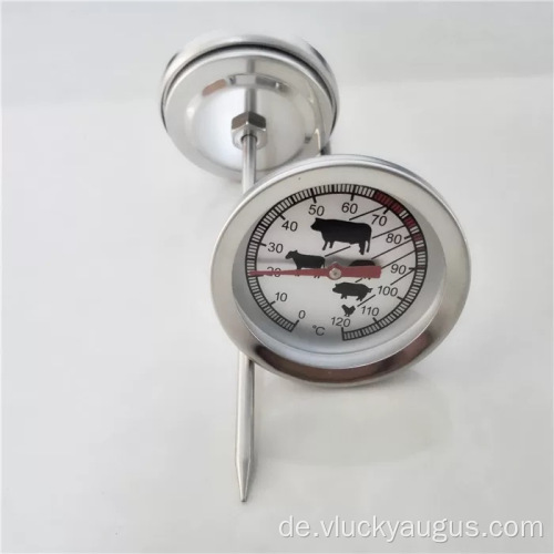 Kein analoges Batterie -Bimetalgrill BBQ -Thermometer